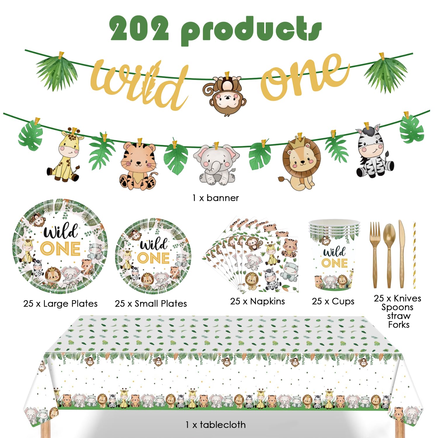 GalaHub détail assiette et gobelet jungle, tenue résistante