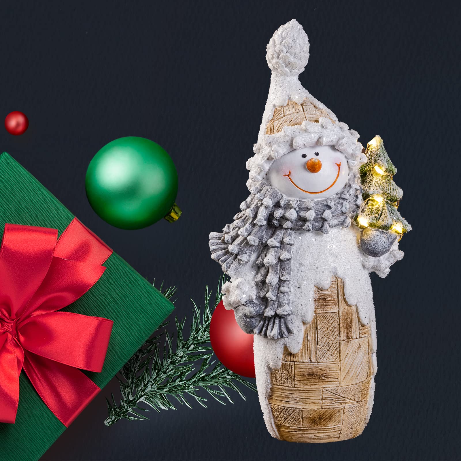 Galiyen bonhomme de neige dans boîte cadeau prêt à offrir instantanément