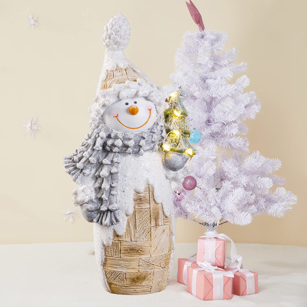 Galiyen bonhomme de neige gros plan résine montrant texture durable