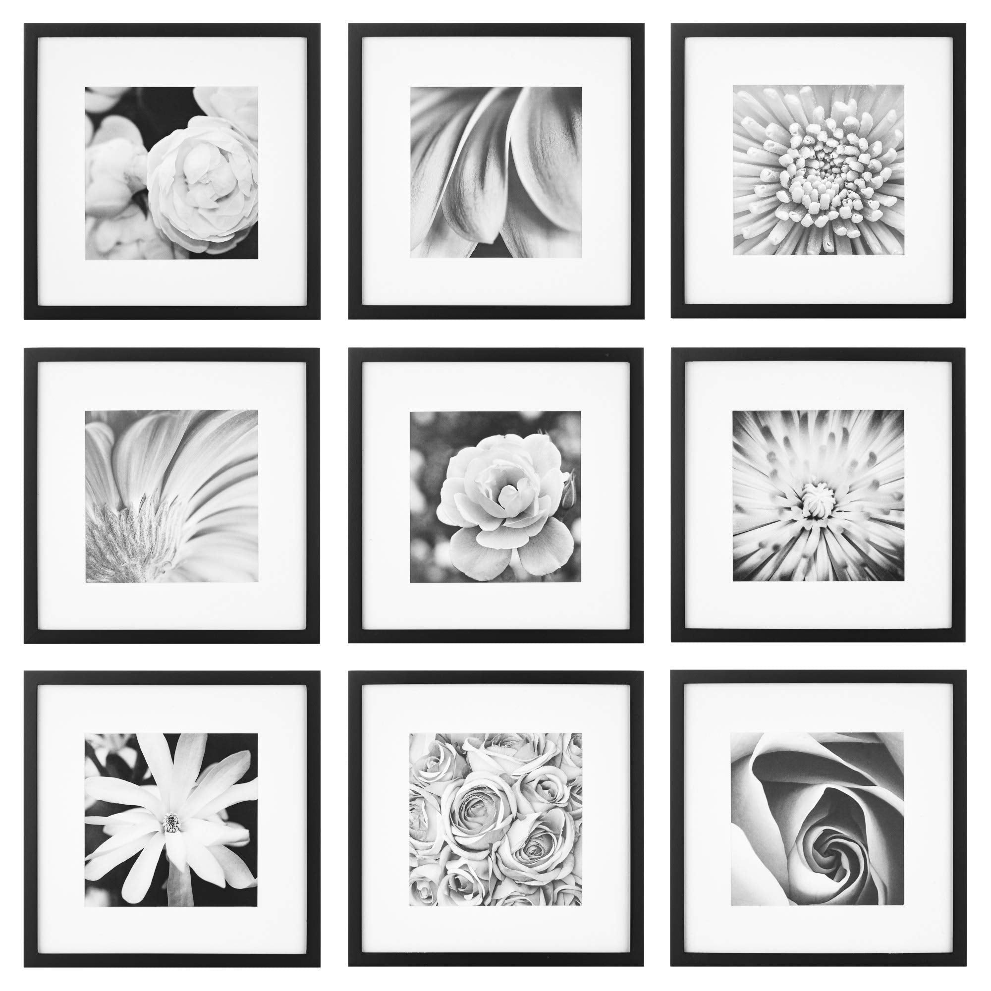 Gallery Perfect vue avant d’un cadre 12x12 montrant finition noire et élégance