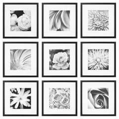 Gallery Perfect vue avant d’un cadre 12x12 montrant finition noire et élégance