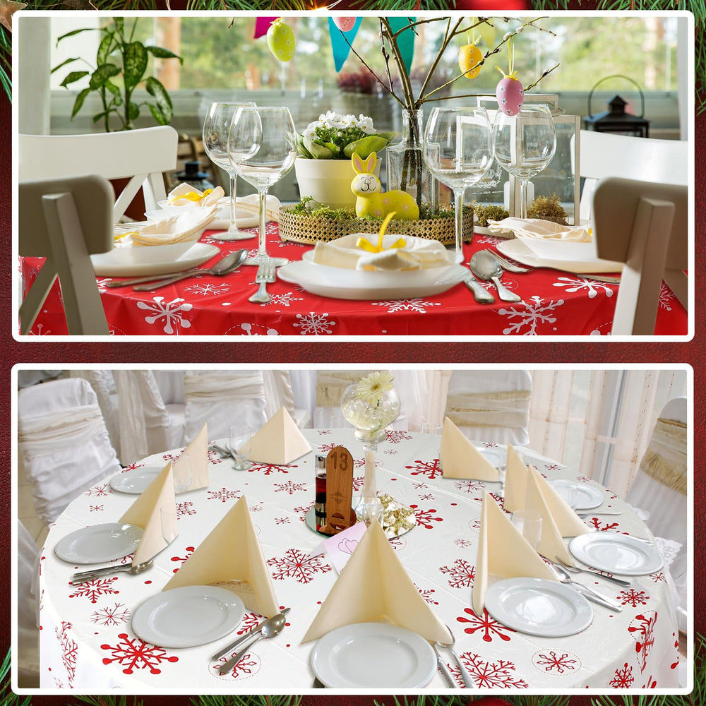 Ganeen nappe en situation sur table de réveillon créant ambiance