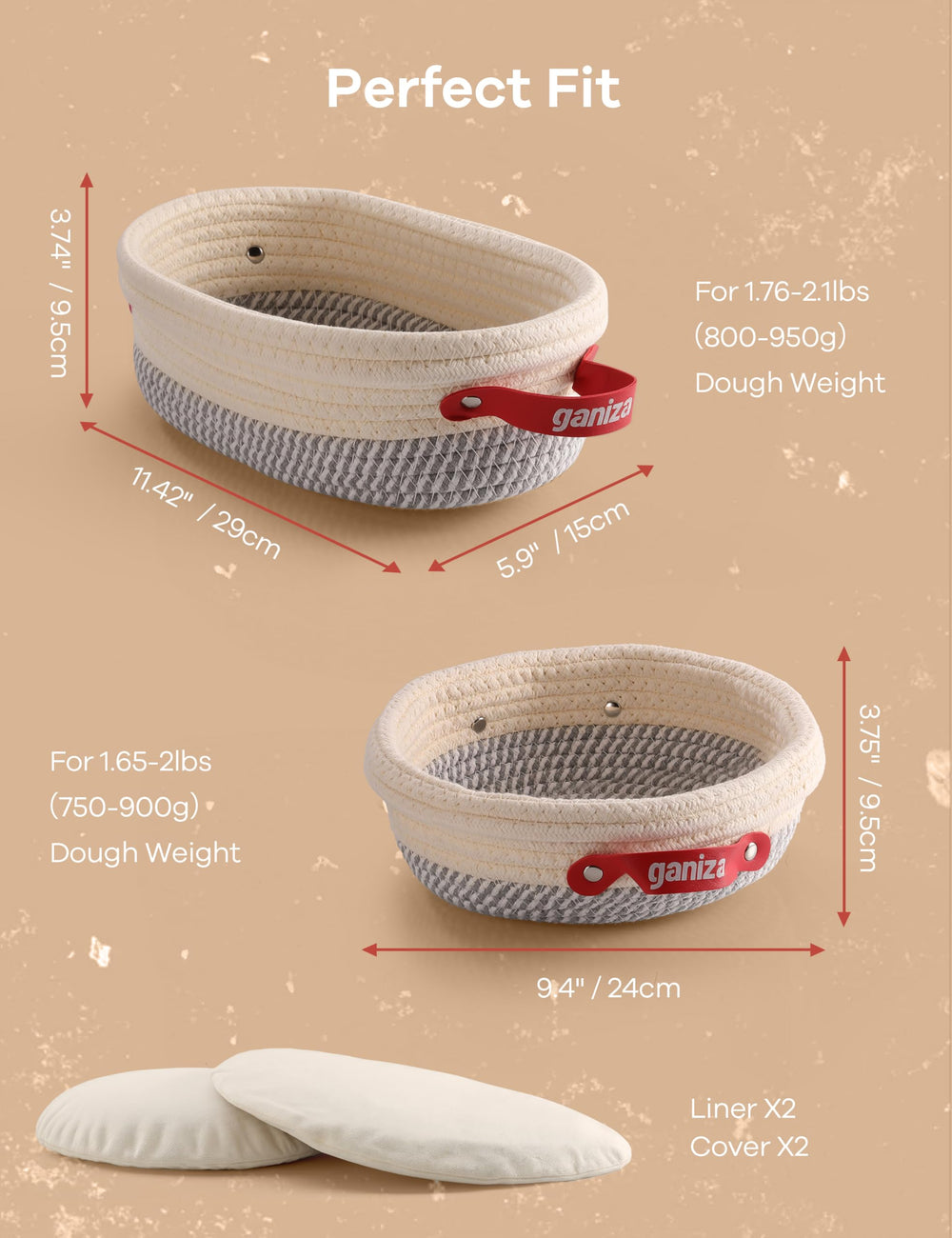 Ganiza doublure et couvre-banneton, protection et régulation d’humidité
