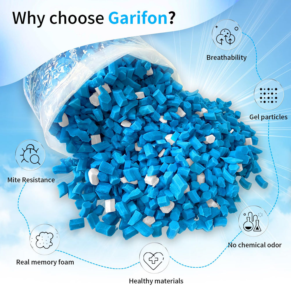 Garifon mousse utilisée pour remplir un pouf avec confort amélioré