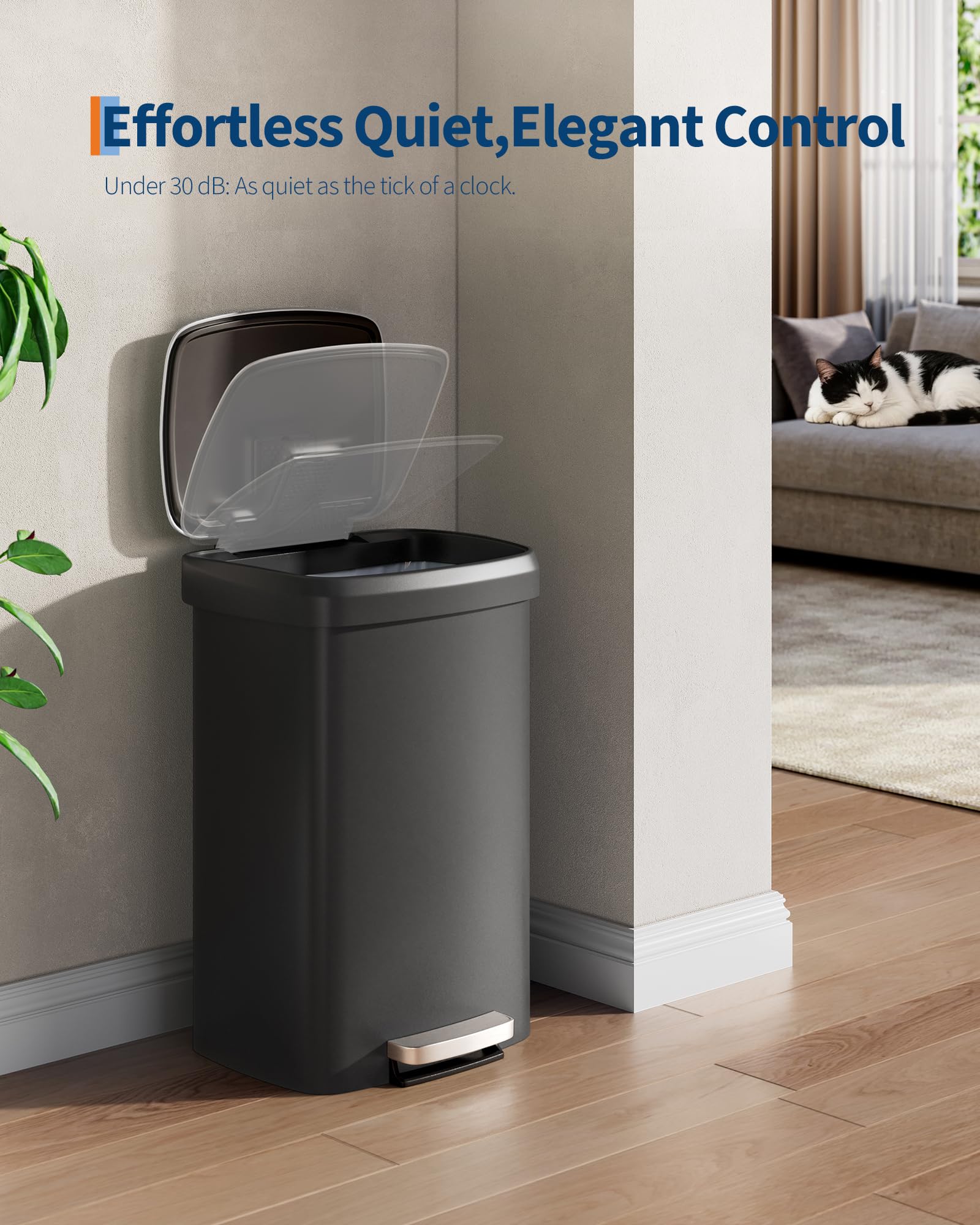 Garvee couvercle soft-close en ouverture pour fermeture silencieuse pratique