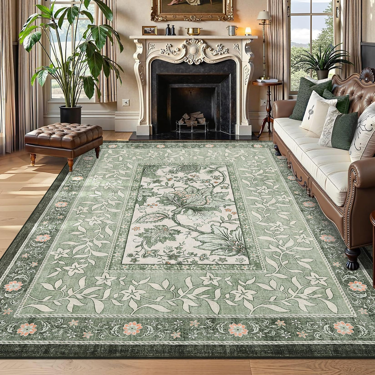 GarveeHome face avant avec motif botanique, apporte douceur visuelle