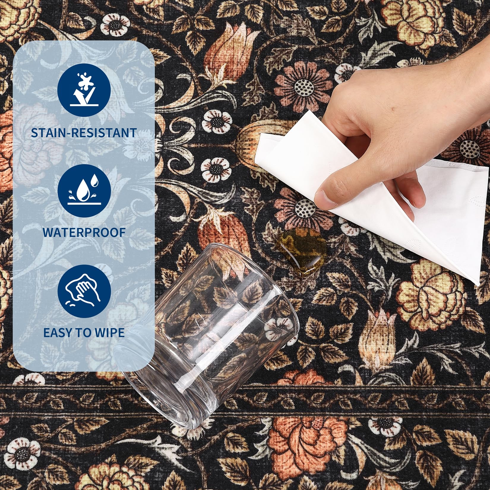 GarveeHome tapis prêt pour lavage en machine, facilite entretien et nettoyages importants