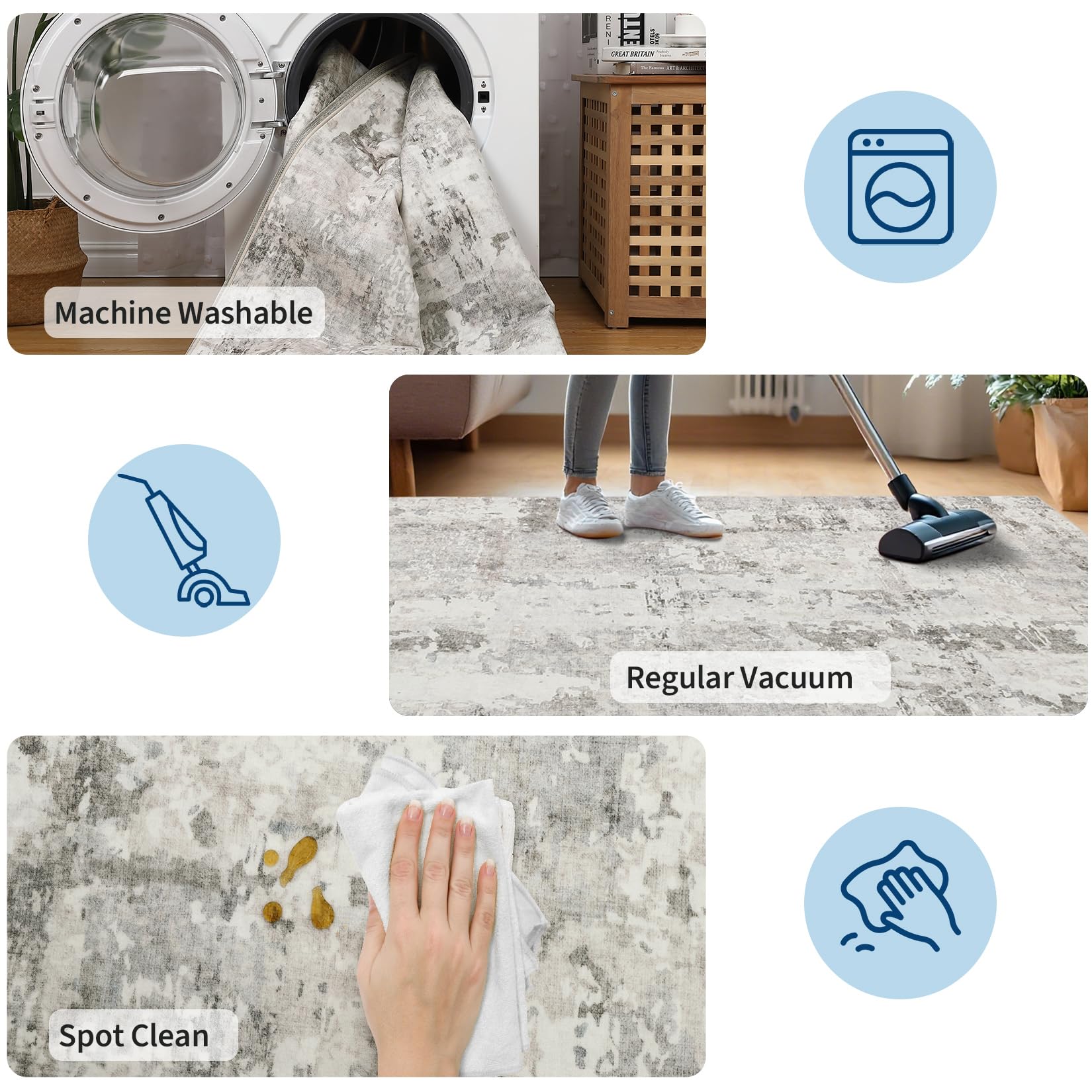GarveeHome tapis sous table pour comparer échelle et taille dans la pièce