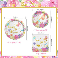 Gatherfun assiette dessert 7 pouces gros plan montrant motif floral et solidité