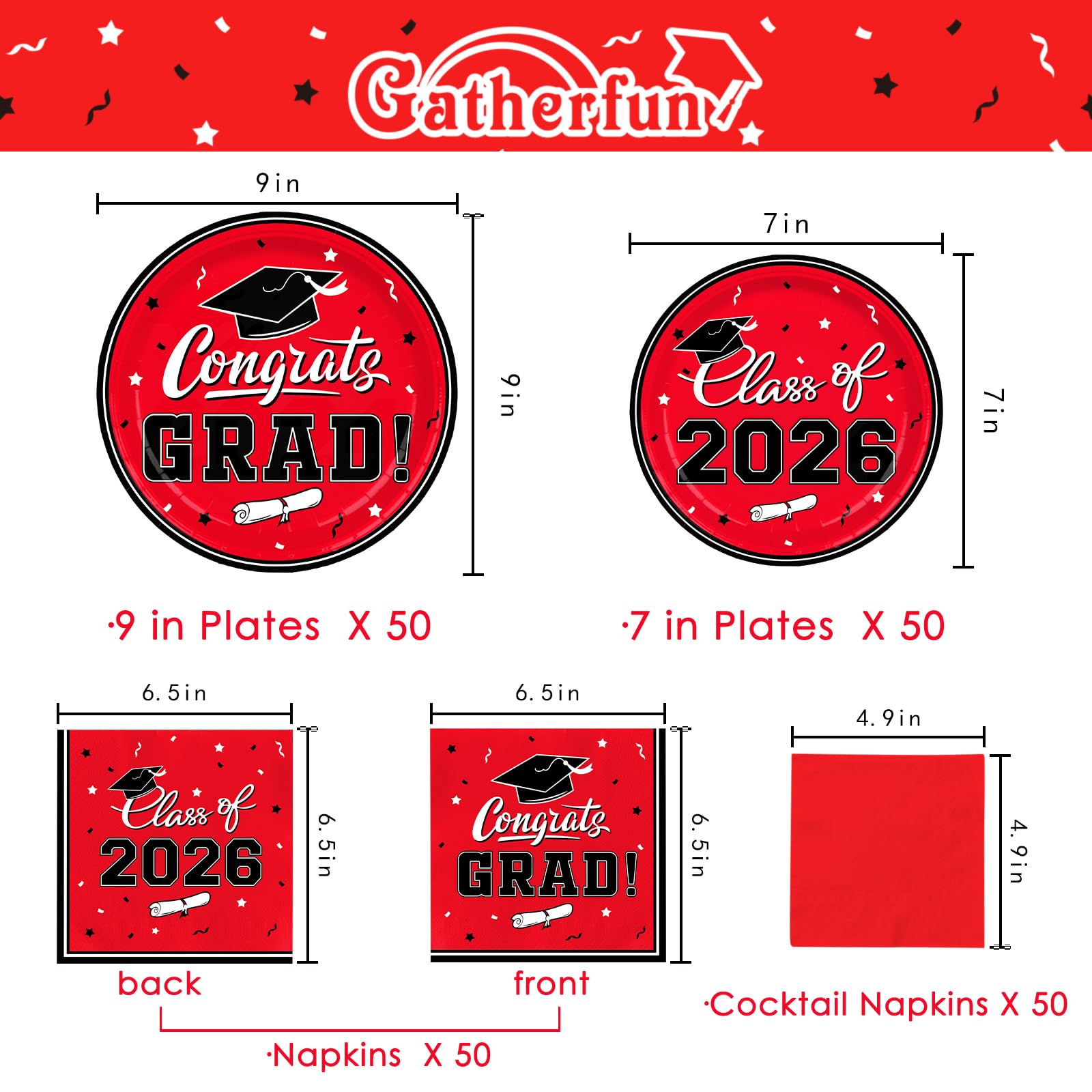 Gatherfun assiettes rouges disposées prêtes à servir pour gain de temps