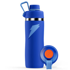 Gatorade bouteille face avant bleue montrant design et maintien pratique