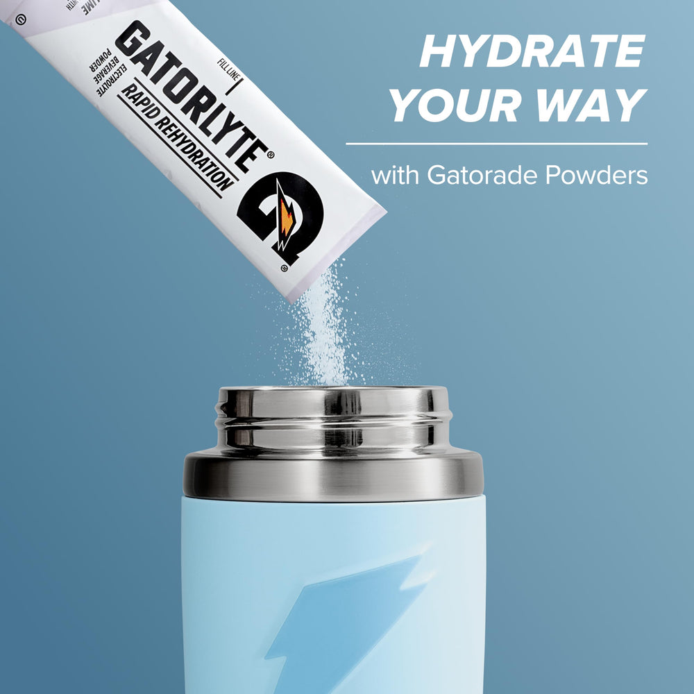 Gatorade zoom sur l'étiquette personnalisable pour inscrire nom et éviter confusions