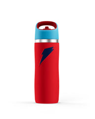 Gatorade gourde face avant montrant le design rouge bleu et bouchon visible, ergonomie améliorée