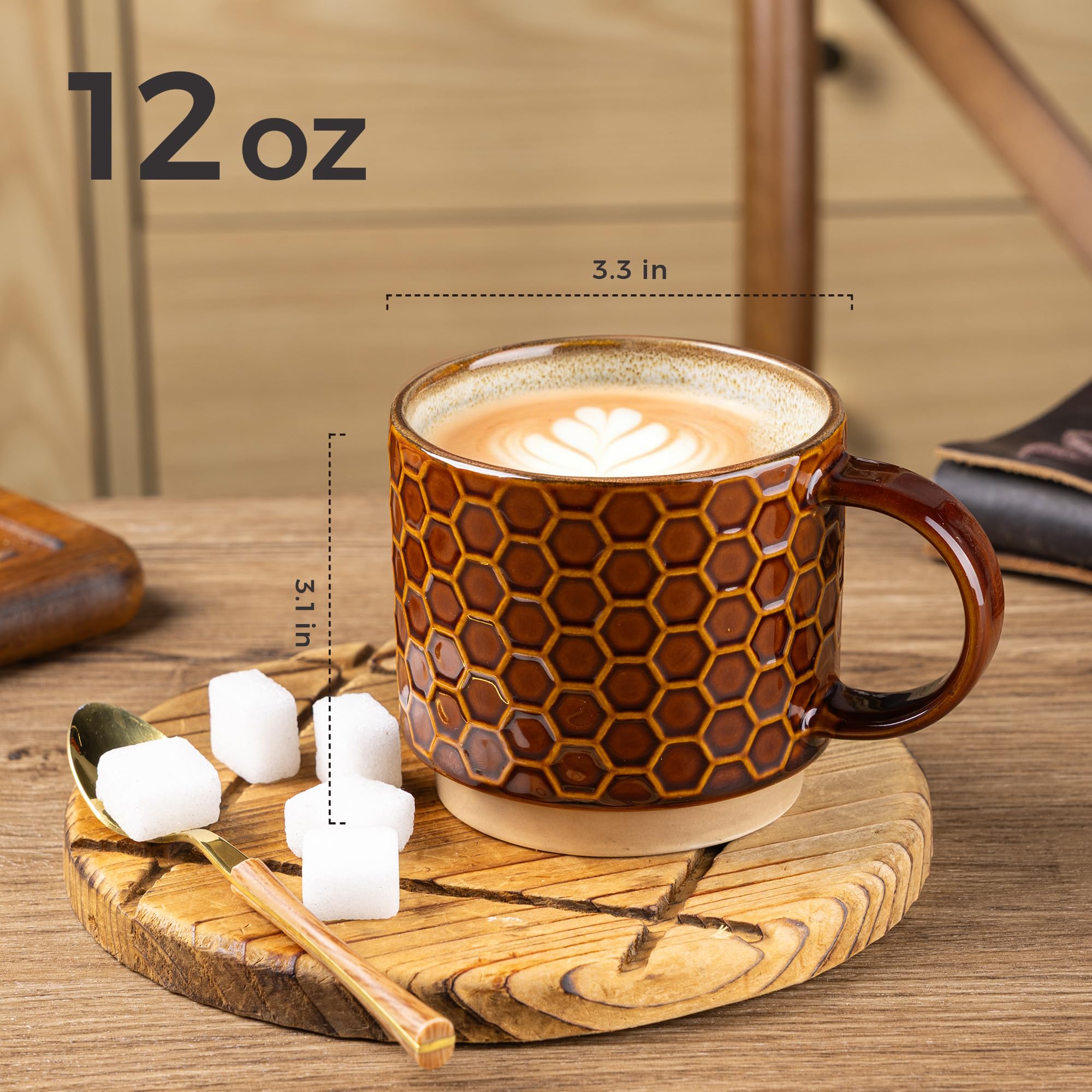 GBhome quatre tasses empilées économisent l'espace dans la cuisine