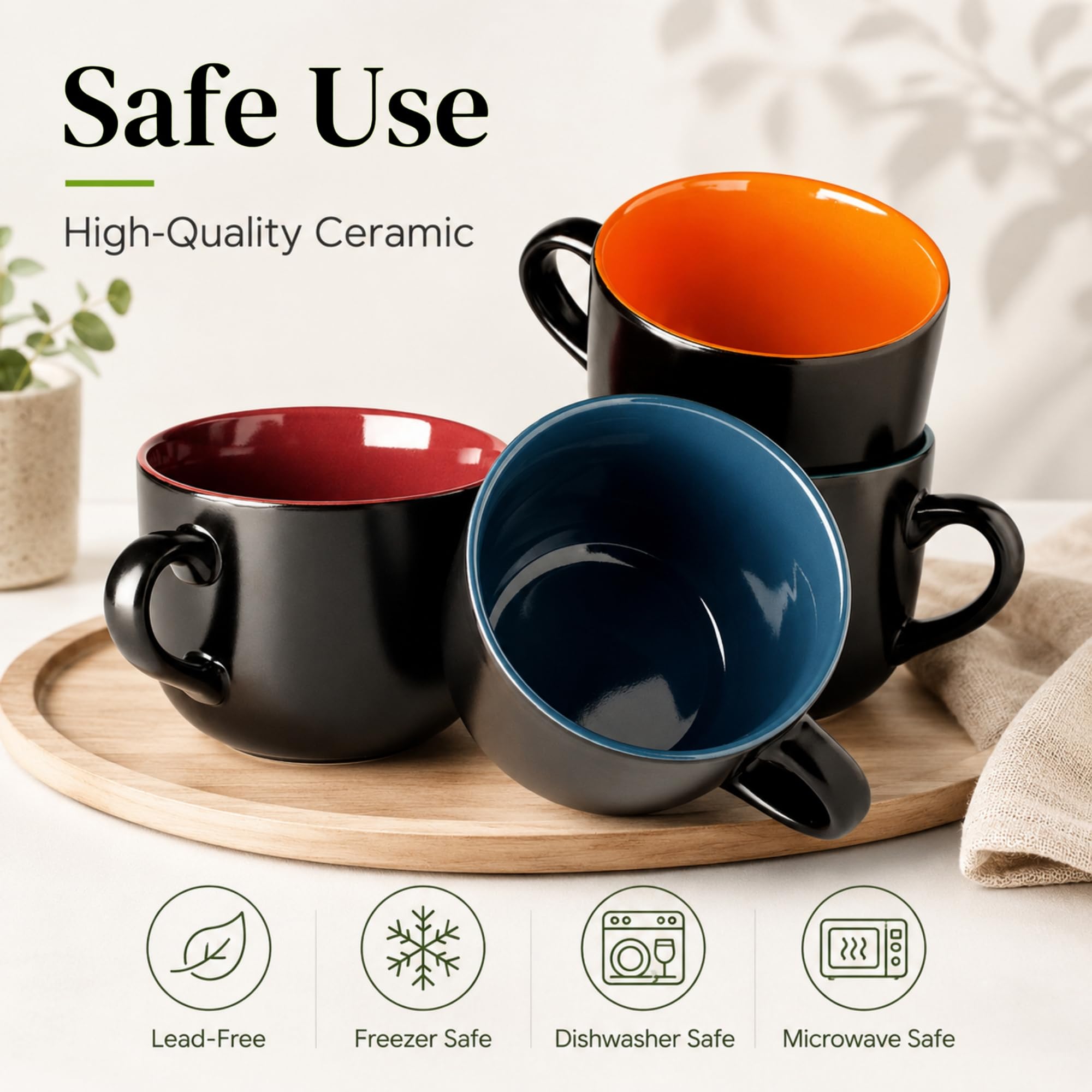 GBhome tasse-bol dans lave-vaisselle nettoyage facile et sûr