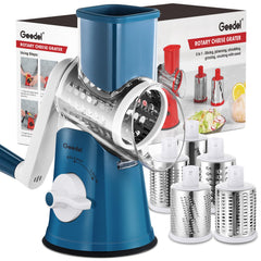 Geedel vue frontale du produit montrant la râpe rotative pratique et compacte