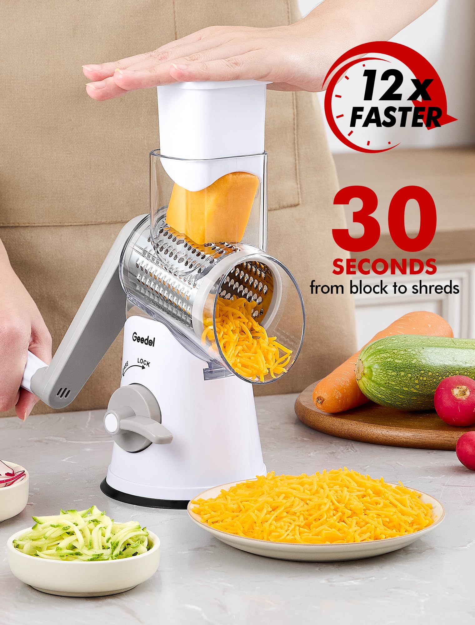 Geedel poignée en Z ergonomique offrant rotation facile et gain de temps