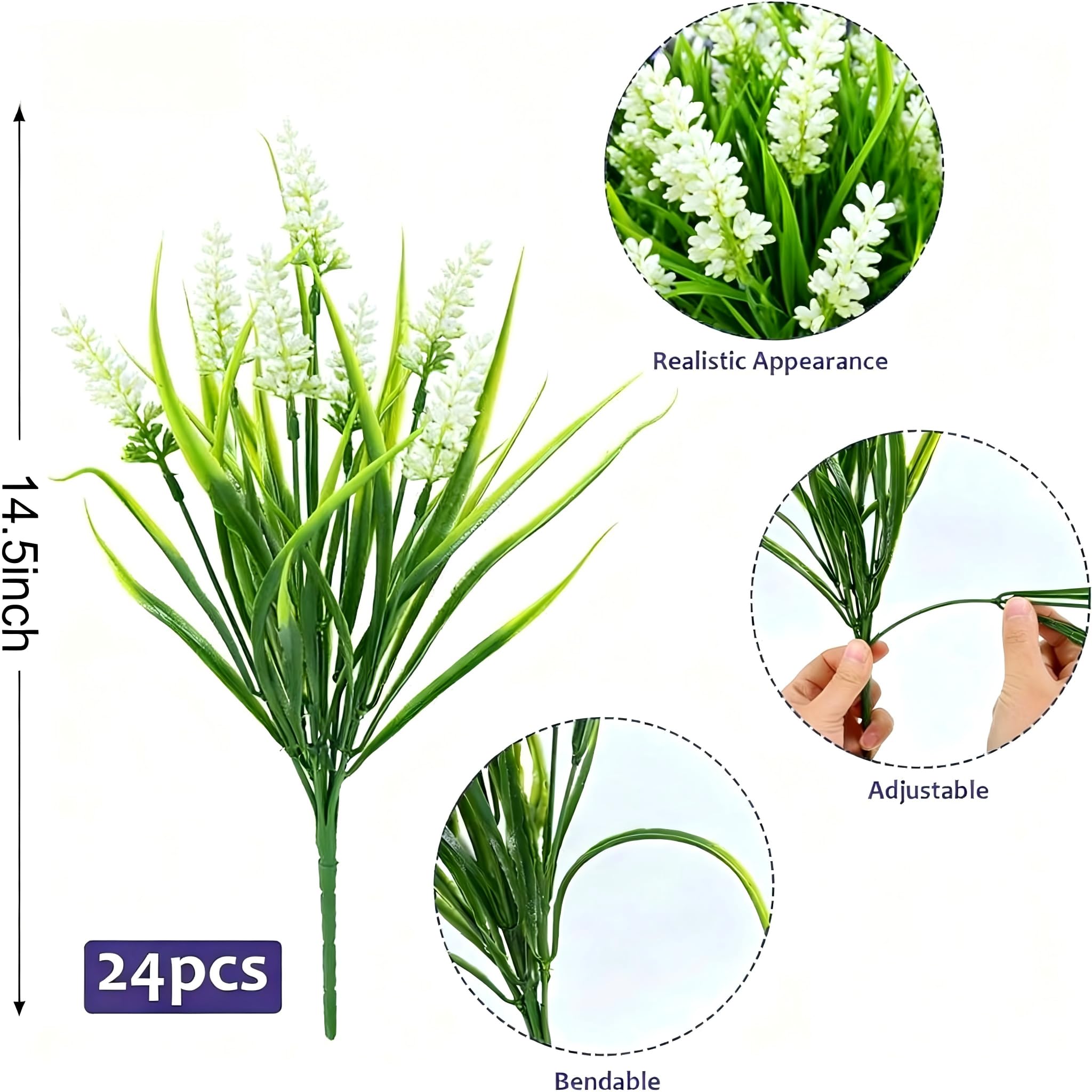 Geegoods jardinière 8 pouces remplie pour décoration extérieure