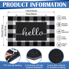 Geelin tapis buffalo noir et blanc posé, apporte style protecteur