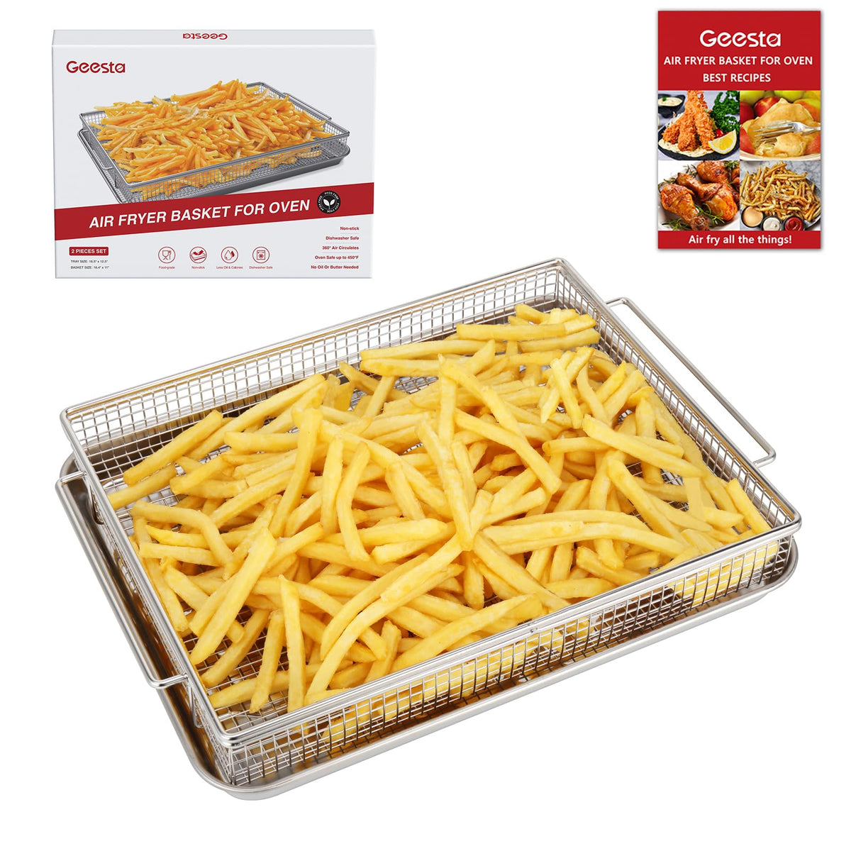 Geesta panier face avant montrant design et capacité pour cuisson homogène