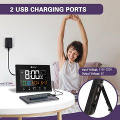 Geevon côté montrant deux ports USB recharge rapide pratique