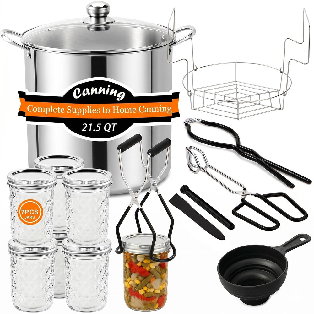 Geliwosy marmite 21,5 Qt ouverte montrant capacité et couvercle pour conservation sécurisée