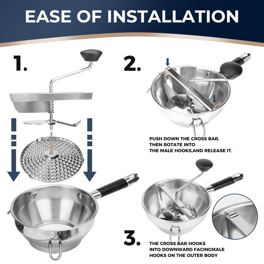 Gemfino cuillère multifonction pressant une purée, gain de temps