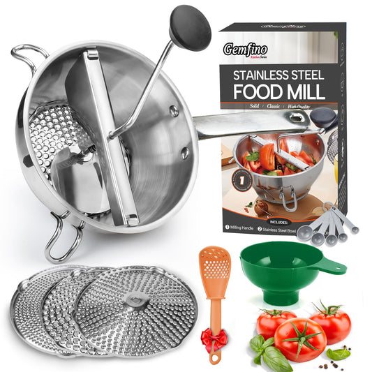 Gemfino moulin avant vue complète montrant structure inox durable
