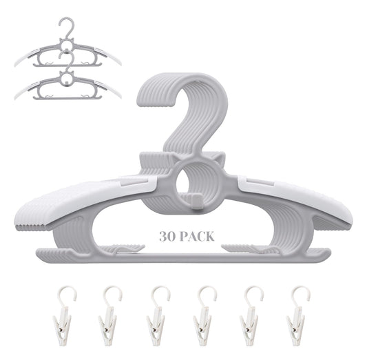 Gencuoir pack 30 cintres gris montrant emballage et contenu pratique