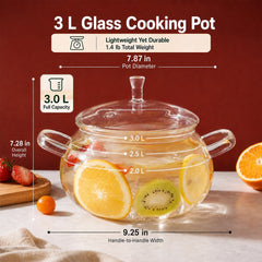 Generic cocotte 3L avec couvercle facilitant conservation et cuisson contrôlée