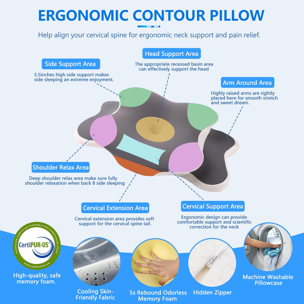 Generic Ergo Pillow housse ice silk respirante évacuant chaleur et humidité