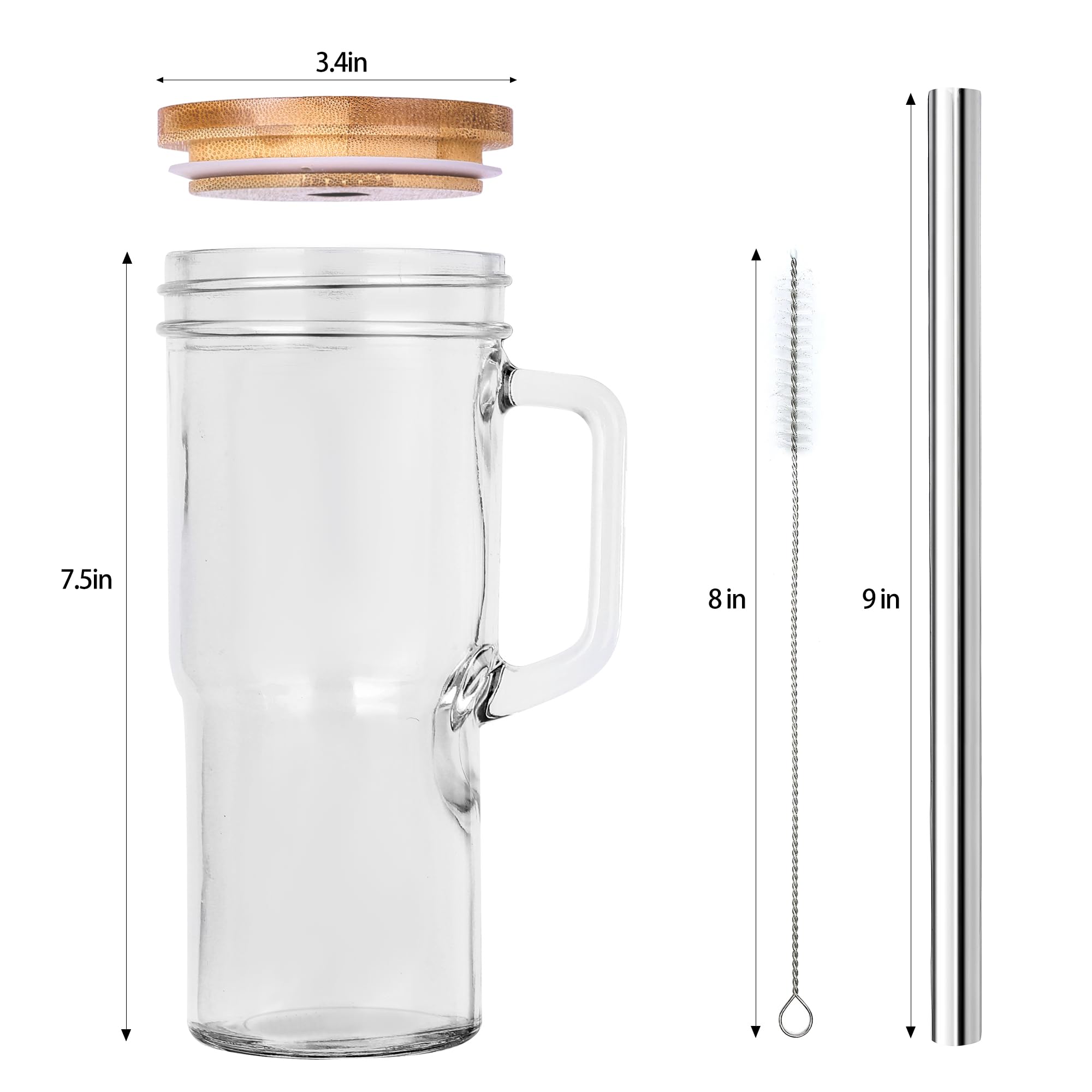 Generic gobelet en verre en cuisine stylisée pour smoothies et boissons maison