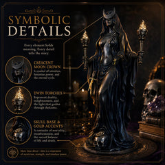 Generic Hecate statue chiens magiques illustrant protection et mystère