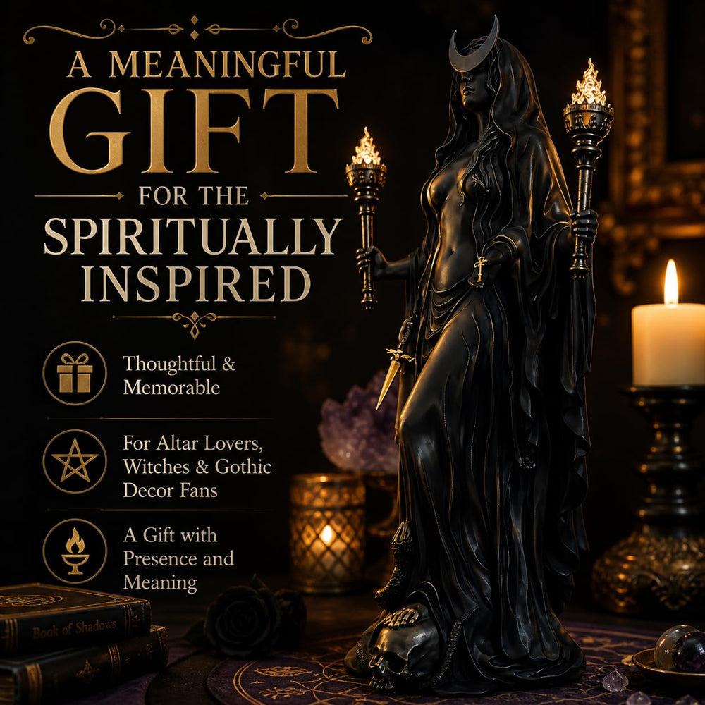 Generic Hecate statue mise en scène décorative ajoutant ambiance