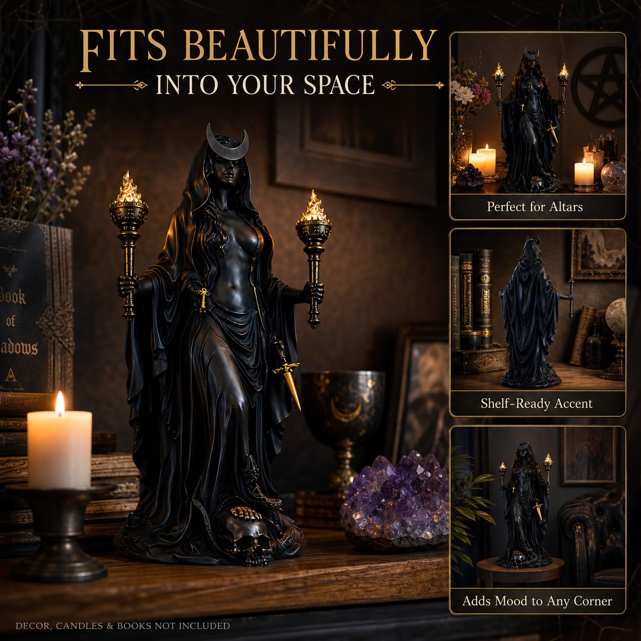 Generic Hecate statue profil pour comparaison d'échelle et dimension
