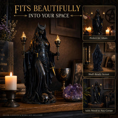 Generic Hecate statue profil pour comparaison d'échelle et dimension