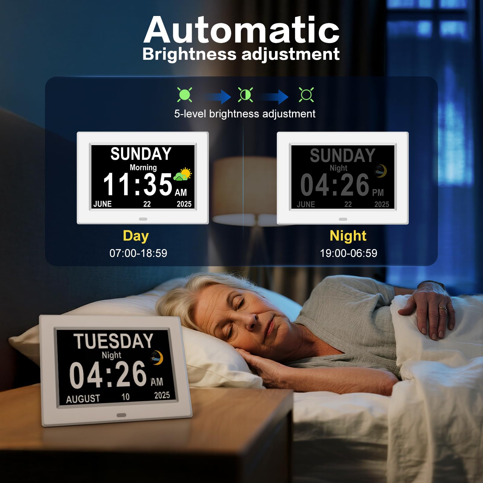 Generic horloge télécommande en main permet réglage facile bénéfice confort