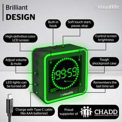 Generic minuteur visuel sur bureau avec ordinateur pour productivité et transitions