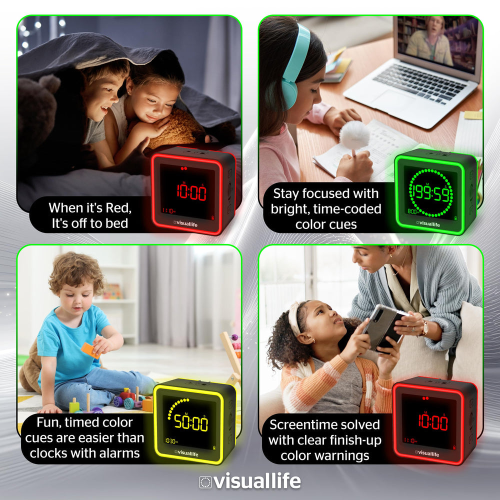 Generic minuteur visuel comparaison taille main montrant portabilité et robustesse