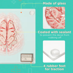 Generix Geek dessous de verre empilés montrant l'assemblage complet du cerveau