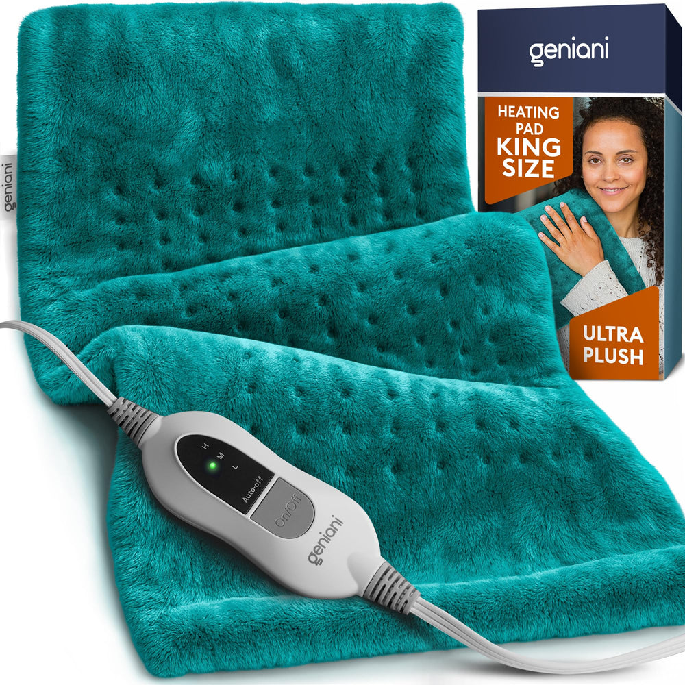 GENIANI face avant du coussin chauffant viridian green offrant chaleur confortable