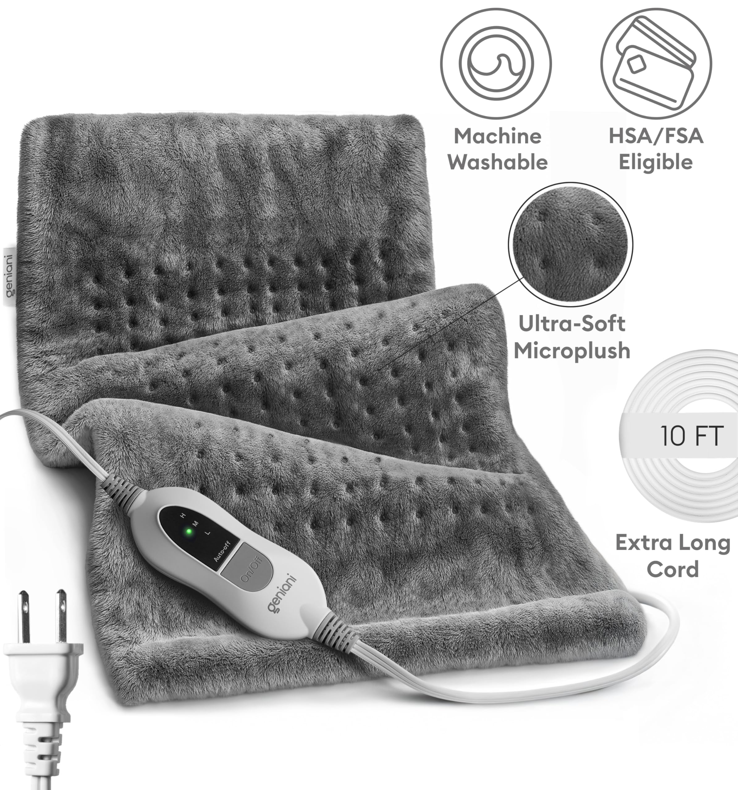 GENIANI télécommande ergonomique montrant réglages de chaleur simples et intuitifs