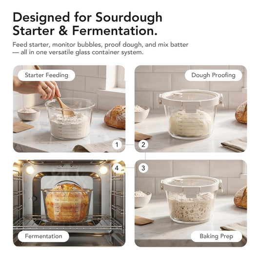 GENICOOK bol 71oz profil utile pour pétrissage et levée visible
