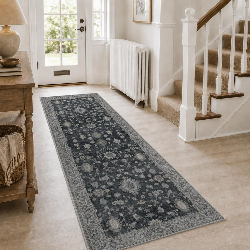 GENIMO tapis runner gris face avant ajoutant style et chaleur à l'entrée