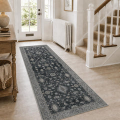 GENIMO tapis runner gris face avant ajoutant style et chaleur à l'entrée