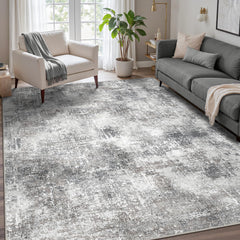 GENIMO tapis 8x10 face avant gris blanc apportant élégance et confort