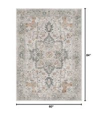 GENIMO tapis détail motif floral vintage, apporte élégance et caractère