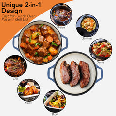 Gennua Kitchen braisière en cuisson sur feu et au four polyvalente