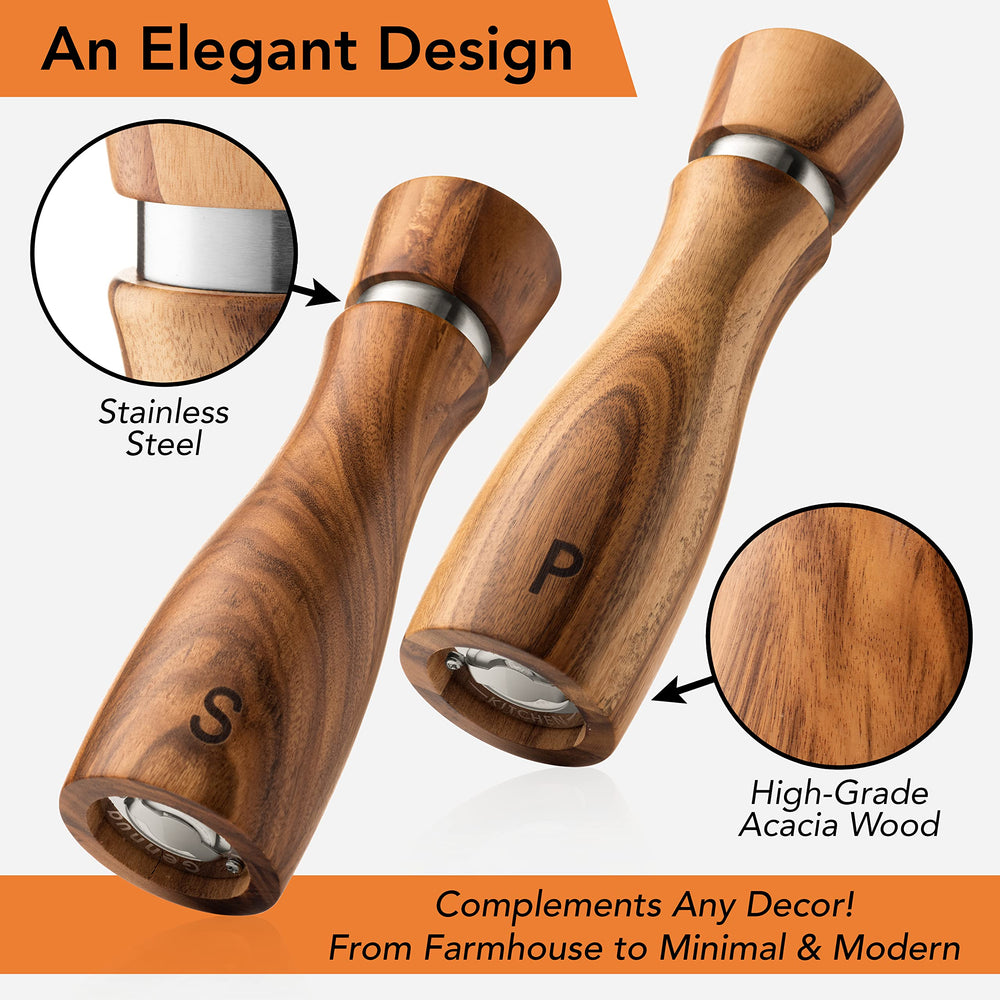 Gennua Kitchen gros plan veine bois, finition acacia élégante et résistante