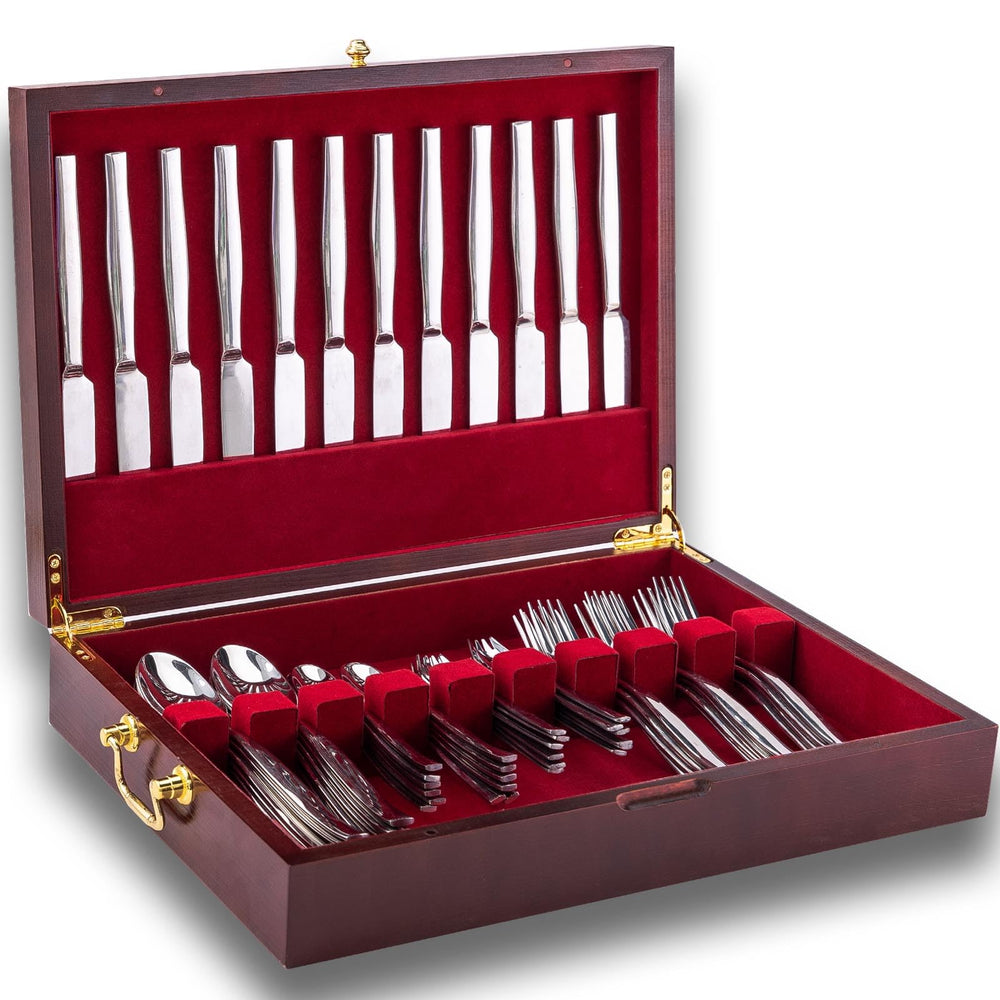 GENRICE coffret bois ouvert montrant compartiments et rangement protégé